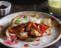 Savoury Crepes with Za'atar Spiced Chicken Recipe