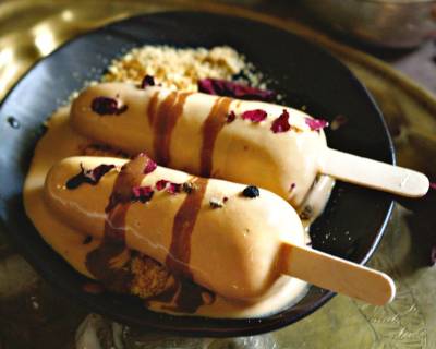 Masala Chai Kulfi Recipe With Bourbon Chocolate Syrup