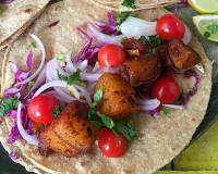 Whole Wheat Achaari Aloo Tacos - Indo Mexican Fusion Recipe