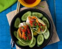 Chinese Tacos (Salad Taco with Hot and Sweet Vegetables) -Fusion Recipe