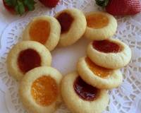 Eggless Jam-Filled Thumbprint Cookies Recipe