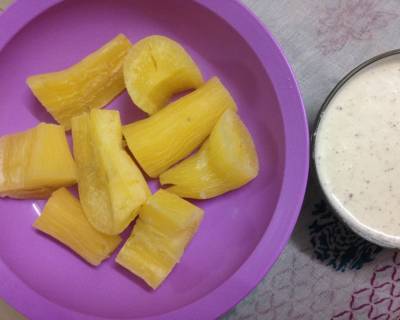 Kerala Style Tapioca with Coconut Curd Chutney Recipe