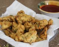 Sprouted Moong And Onion Fritters Recipe