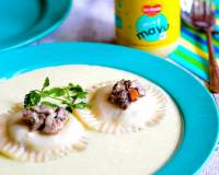 Creamy Mushroom Ravioli Recipe In Mint Mayo Sauce 