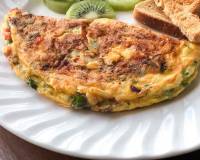 Mushroom Masala Cheese Omelette Recipe