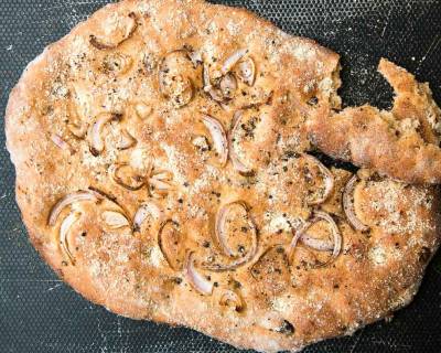Whole Wheat Sun Dried Tomato Focaccia Bread | Healthy Homemade Bread Recipe