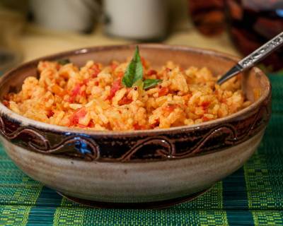 Spicy Tomato Rice - Tomato Pulihora Recipe