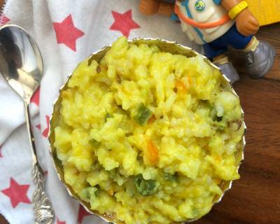 सब्ज़ी और चावल - Mashed Vegetables With Rice (Recipe In Hindi)