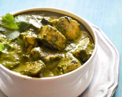 Methi Chaman Recipe -Paneer In Dark Leafy Greens Based Gravy