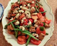 Indo Chinese Soya Stir Fry Recipe With Cashew Nuts