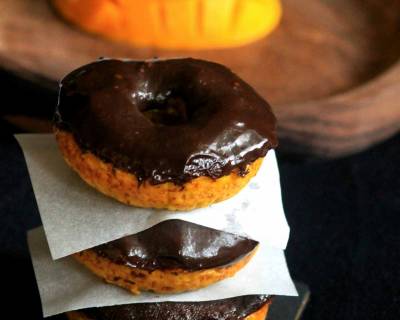 Mango Donut Cake Recipe With Chocolate Glaze