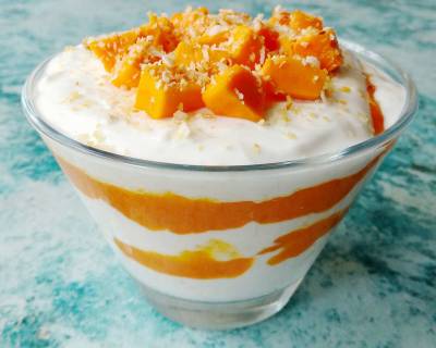 Mango And Yogurt Coconut Fool Recipe - Healthy Mango Yogurt Pudding