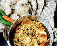 Rajasthani Dana Methi & Papad Ka Saag Recipe