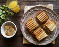 Indian Style Masala Omelette Grilled Sandwich Recipe