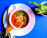 इटैलियन स्टाइल टमाटर पालक सूप रेसिपी - Italian Style Spinach Tomato Soup Recipe