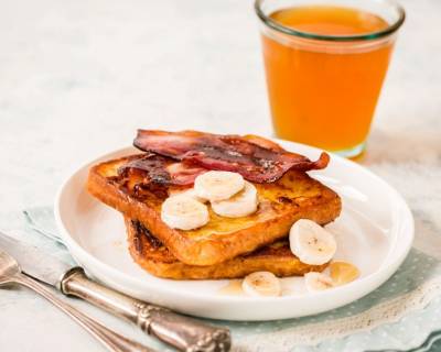 French Toast Recipe With Oven Roasted Streaky Bacon