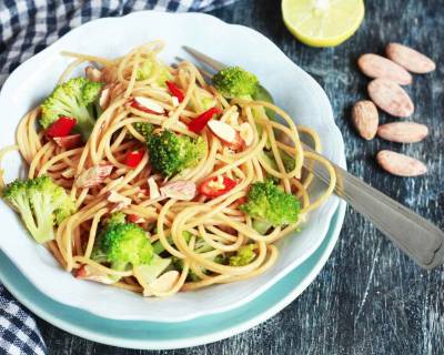 Spaghetti With Broccoli And Smoked Almonds Recipe