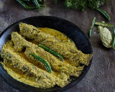 Parshe Macher Jhal Recipe - Mullet In Mustard Sauce