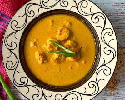 Doi Shorshe Chingri - Prawn Mustard Curry Recipe