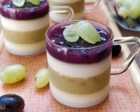 Black And Green Grapes Panna Cotta Recipe