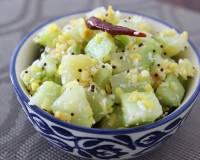Chow Chow Pasi Paruppu Poriyal Recipe - Chayote Squash And Moong Stir Fry