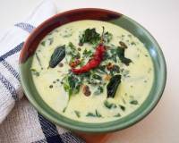 Karnataka Style Harive Soppu Bendi Recipe (Amaranth Leaves Cooked in Coconut Broth)