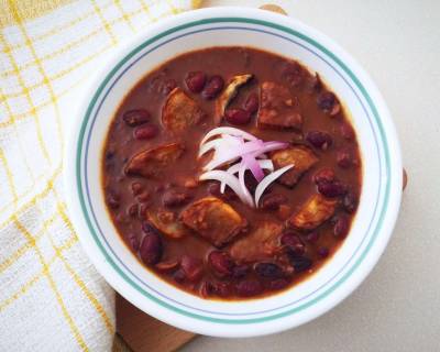 Kashmiri Style Rajma Gogji Recipe - Kidney Beans & Turnip Curry