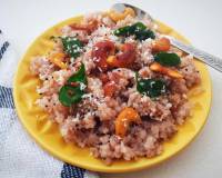 Karwar Style Phodni Phov Recipe- Red Rice Poha With Cashew Nuts