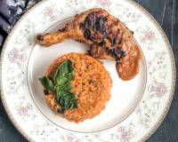 Tomato Basil Risotto Recipe With Grilled Chicken 