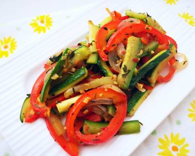 Zucchini And Bell Pepper Stir Fry Recipe