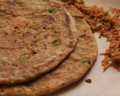 Carrot Matar Paratha Recipe