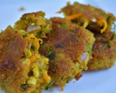 मिक्स्ड वेजिटेबल राइस कटलेट रेसिपी - Spicy Mixed Vegetables Rice Cutlet Recipe