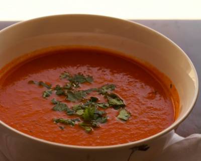 Healthy Tomato Carrot Onion Soup Recipe 