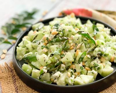 Khamang Kakdi Recipe - Maharashtrian Cucumber Salad