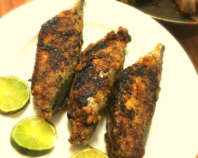 Goan Style Recheado Bangdo Recipe | Stuffed Mackerel