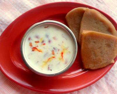 Kaanole Recipe (Maharashtrian Steamed Wheat Flour Sweet)