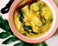 Vendakkai-Vazhakkai Mor Kuzhambu Recipe (Tamil Nadu Style Lady's Finger & Raw Banana Curry)