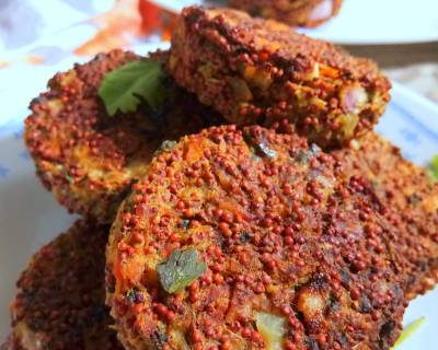 Sprouted Ragi Chicken Cutlet Recipe
