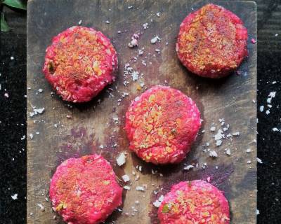 Beetroot Chicken Cutlets Recipe 