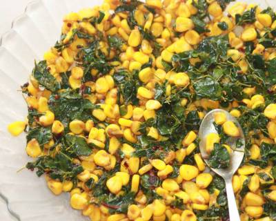 कॉर्न और ड्रमस्टिक सलाद रेसिपी - Corn And Drumstick Leaves Salad Recipe