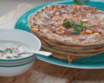 Corn Stuffed Paratha Recipe