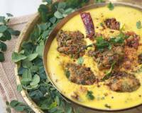 Drumstick Leaves Kadhi Pakora Recipe - Moringa Kadhi Pakora