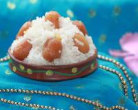 Indian Festive Sweet Rice And Jamun Bhog Recipe