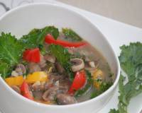 काले और मशरुम फ्रेंच सूप रेसिपी - Kale And Mushroom French Soup Recipe