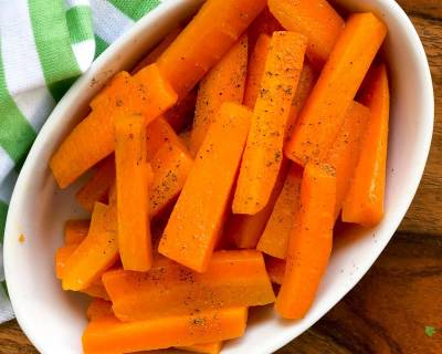 Buttered Carrot Fingers Recipe (Finger Food For Babies Over 9 Months)