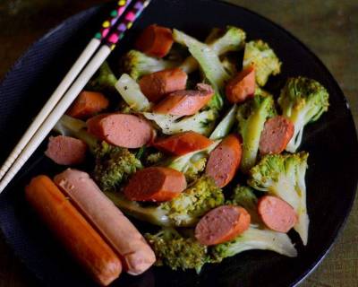 Chinese Style Sweet And Spicy Broccoli Stir Fry With Sausage Recipe