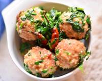 Kashmiri Methi T Golemach Recipe-Minced Chicken Balls With Fenugreek Leaves