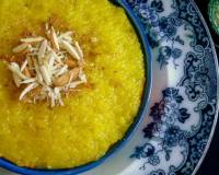 Sholeh Zard Recipe -  Persian Saffron Rice Pudding