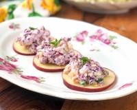 Coleslaw Salad on Sliced Apple Recipe