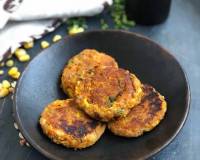 Potato Sweet Corn & Cheese Cutlet  - Cheesy Sweet Corn Patty